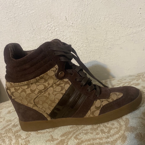 Coach Wedge shoes 8.5+2 bangle🧡bracelets COACH logos - Picture 10 of 17